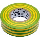 Elektrikářská páska PVC 19mm / 20m žluto-zelená_1