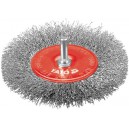 Drátěný kartáč boční s nástavcem do vrtačky 100 mm INOX_1