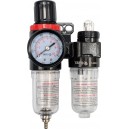 Regulátor tlaku vzduchu 1/4", max. 0,93MPa, s filtrem (25ccm) a přimazáváním (15ccm)_1