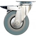 Kolečko otočné, gumové s brzdou 20kg 50/16/72mm_1