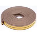 Samolepící těsnění do oken a dveří 9x5,5mm TYP P hnědé 6M_1