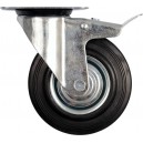 Kolečko otočné s brzdou, gumové 130kg 160/40/195mm_1